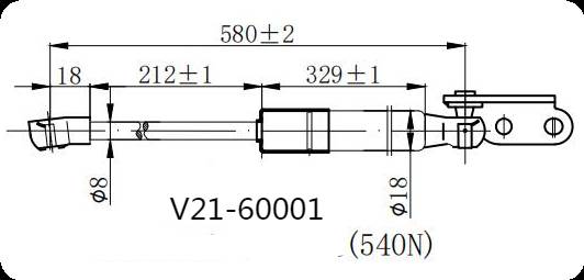 Амортизатор багажника JETT  V21-60001