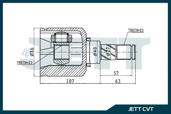 ШРУС внутренний  JETT V40-1030