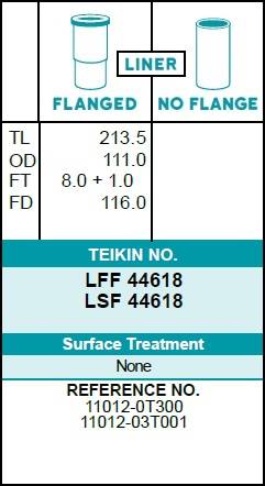 Гильза блока цилиндров TEIKIN LFF44618 (4шт/упак) хонингованная