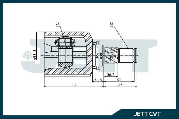 ШРУС внутренний  JETT V40-1056