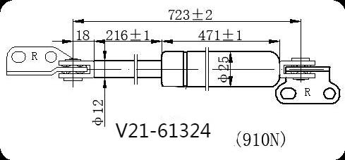 Амортизатор багажника JETT  V21-61324