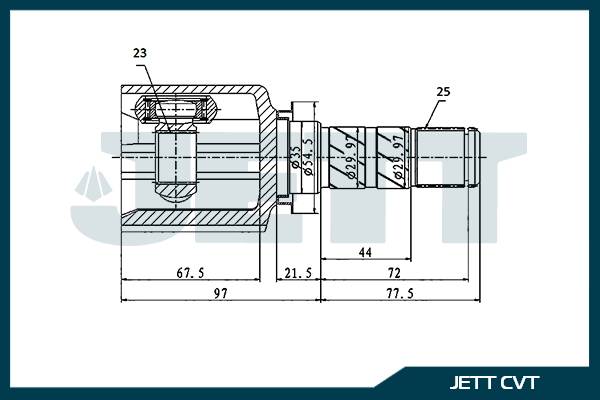 ШРУС внутренний  JETT V40-1072