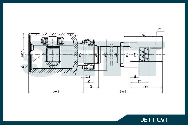 ШРУС внутренний  JETT V40-1165