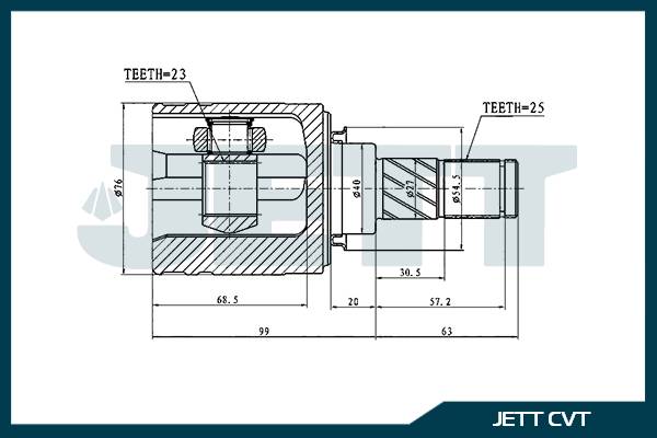 ШРУС внутренний  JETT V40-1089