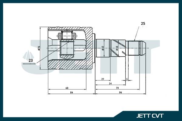 ШРУС внутренний  JETT V40-1093