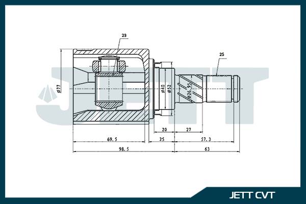 ШРУС внутренний  JETT V40-1125
