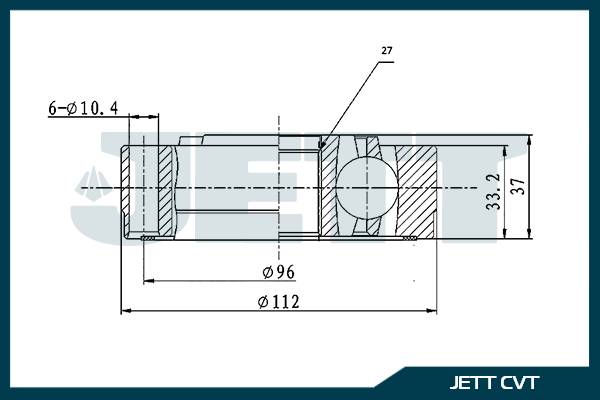 ШРУС внутренний  JETT V40-0010