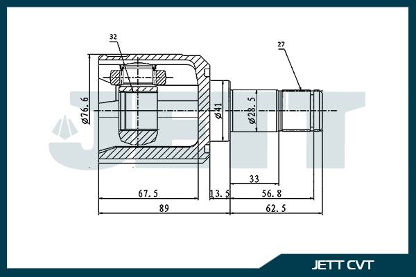 ШРУС внутренний  JETT V40-1511