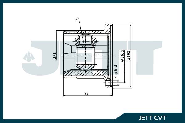 ШРУС внутренний  JETT V40-1178