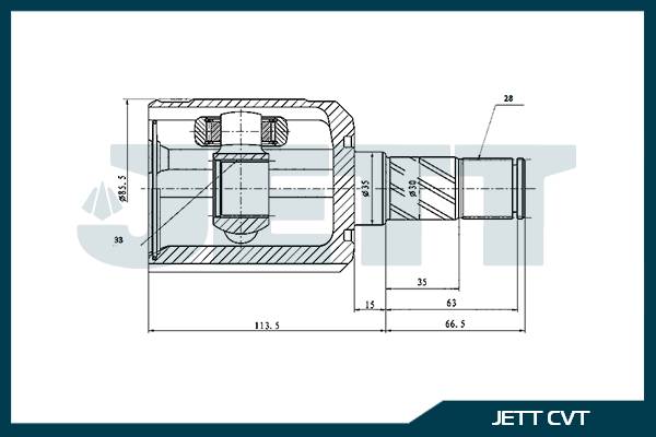 ШРУС внутренний  JETT V40-4135