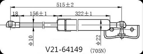 Амортизатор багажника JETT  V21-64149