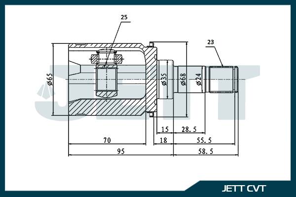 ШРУС внутренний  JETT V40-3104