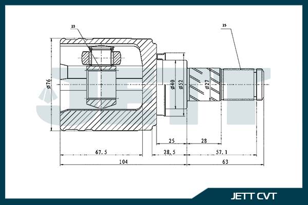 ШРУС внутренний  JETT V40-1185