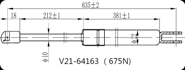 Амортизатор багажника JETT  V21-64163