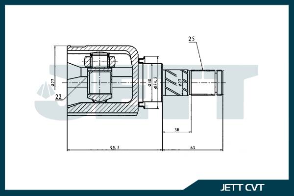 ШРУС внутренний  JETT V40-7041