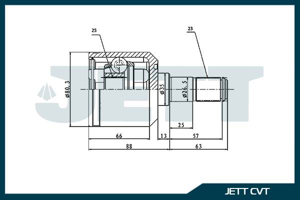 ШРУС внутренний  JETT V40-4032