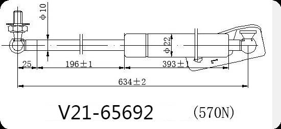Амортизатор багажника JETT  V21-65692