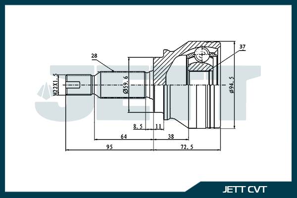 ШРУС внешний  JETT V41-1567