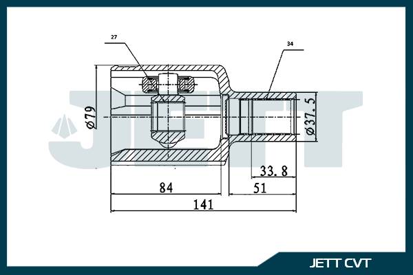 ШРУС внутренний  JETT V40-1451
