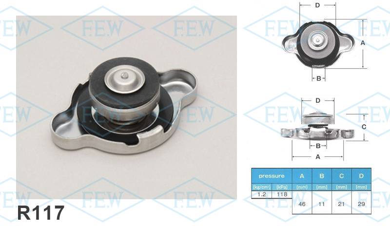 Крышка радиатора FUTABA  R117   (1.2 кг/см2)