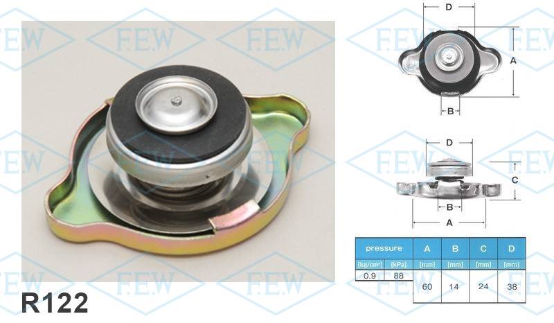 Крышка радиатора FUTABA  R122   (0.9 кг/см2)