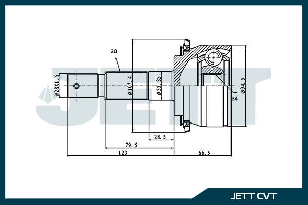 ШРУС внешний  JETT V41-9072