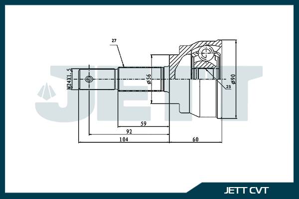 ШРУС внешний  JETT V41-1106