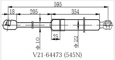 Амортизатор багажника JETT  V21-64473