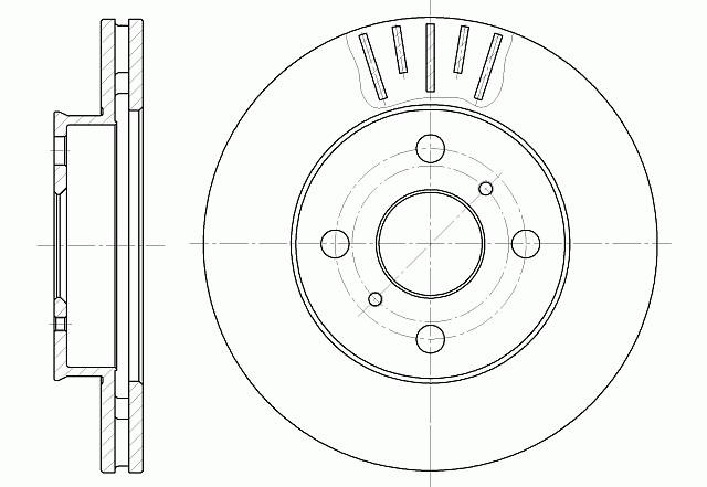 Диск тормозной вентилируемый G-brake  GR-02214
