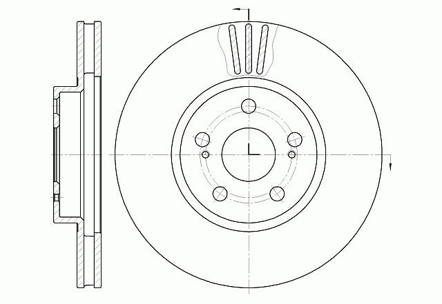 Диск тормозной вентилируемый G-brake  GR-02742