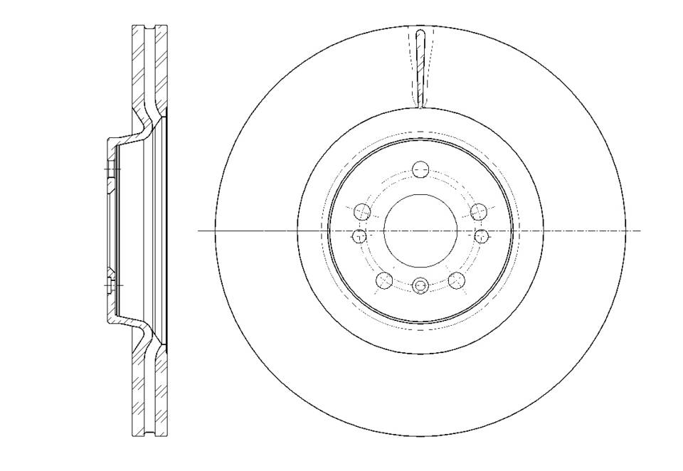 Диск тормозной вентилируемый G-brake  GR-20993