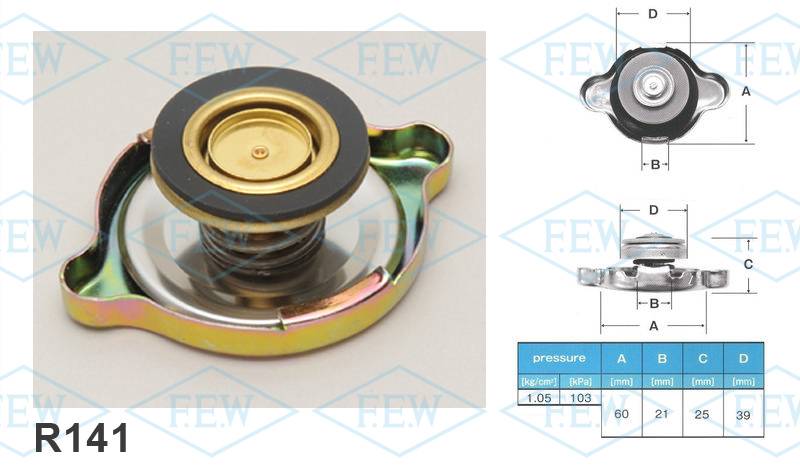 Крышка радиатора FUTABA  R141   (1.05 кг/см2)
