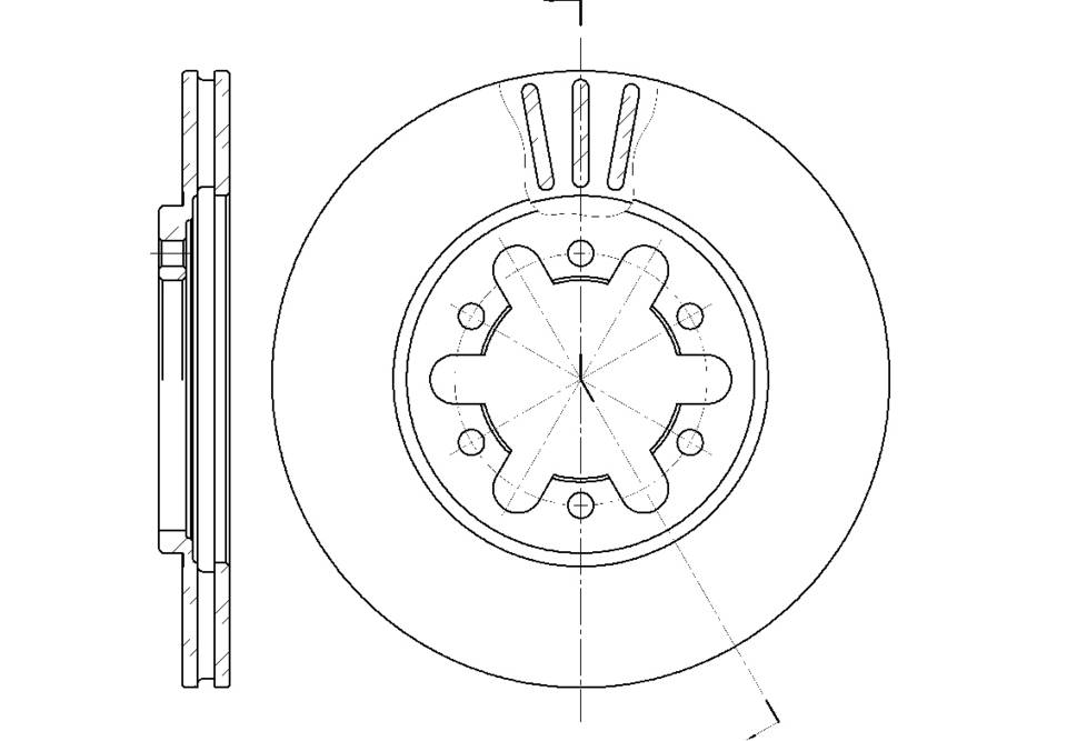 Диск тормозной вентилируемый G-brake  GR-02499