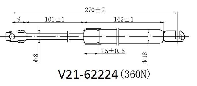 Амортизатор багажника JETT  V21-62224