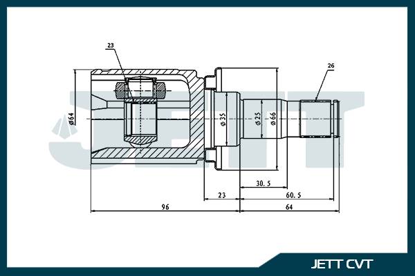 ШРУС внутренний  JETT V40-9050