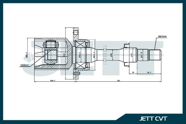 ШРУС внутренний  JETT V40-9057