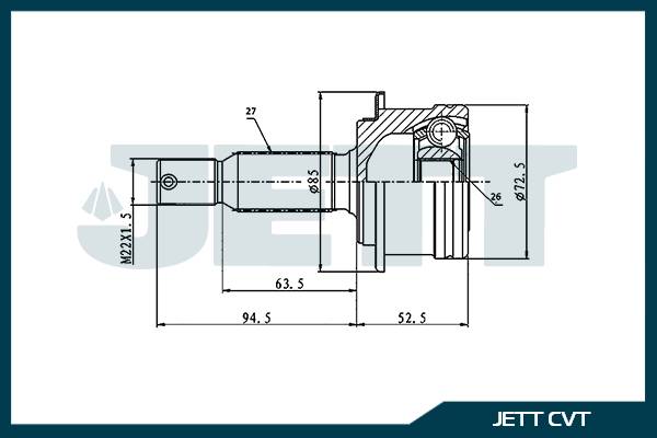 ШРУС внешний  JETT V41-0009