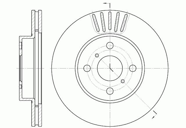 Диск тормозной вентилируемый G-brake  GR-02783