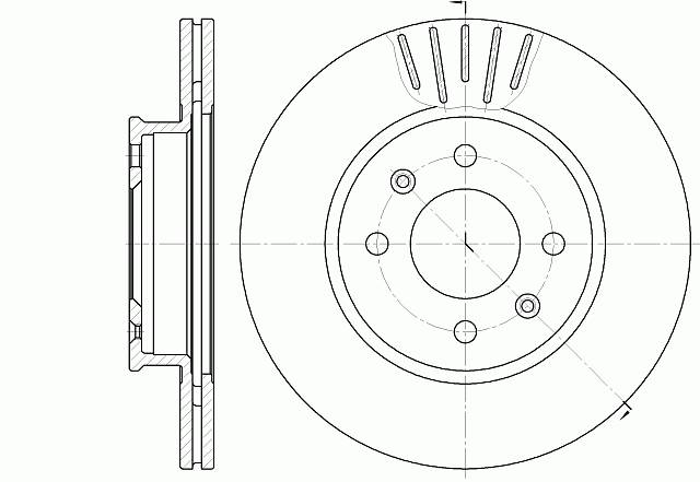 Диск тормозной вентилируемый G-brake  GR-02842