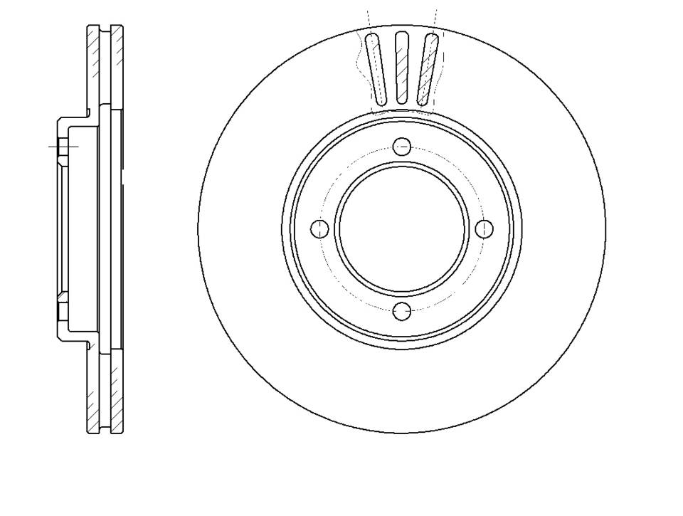 Диск тормозной вентилируемый G-brake  GR-02124