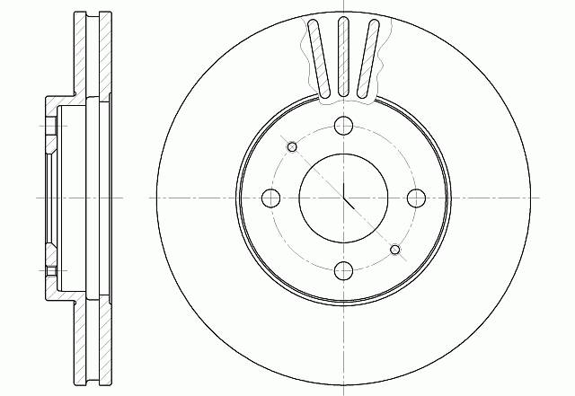 Диск тормозной вентилируемый G-brake  GR-02360