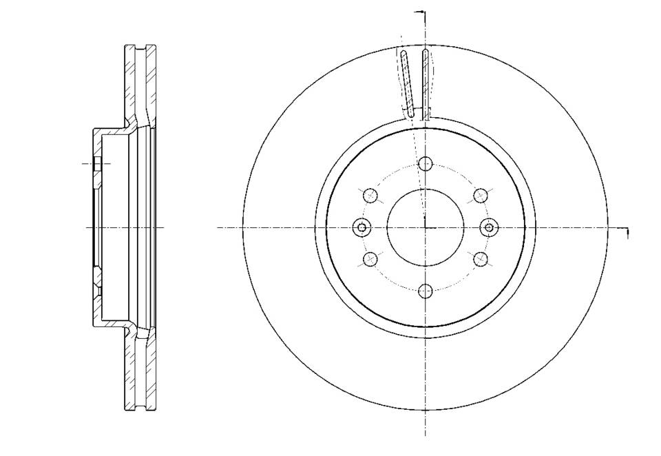 Диск тормозной вентилируемый G-brake  GR-21134