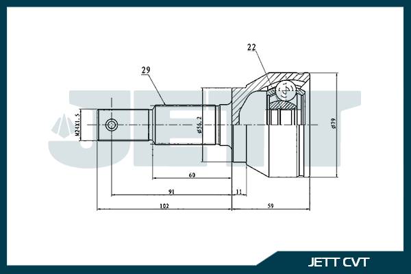 ШРУС внешний  JETT V41-1343