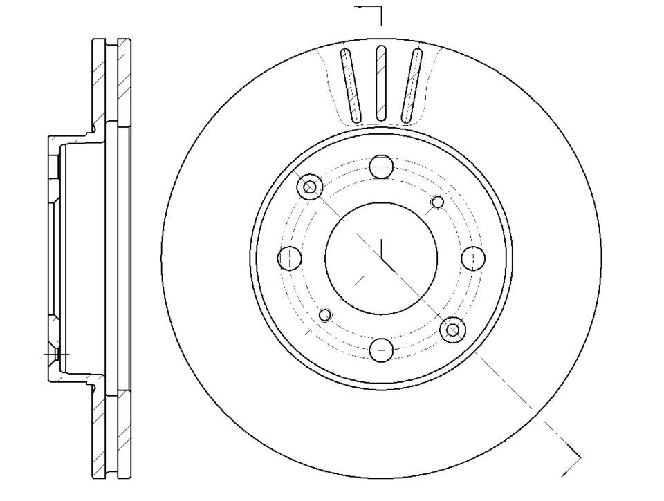 Диск тормозной вентилируемый G-brake  GR-02196