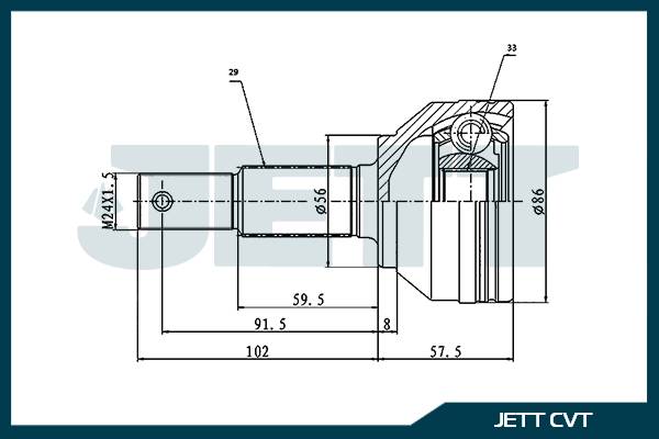ШРУС внешний  JETT V41-1286