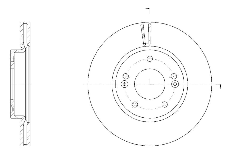 Диск тормозной вентилируемый G-brake  GR-21474