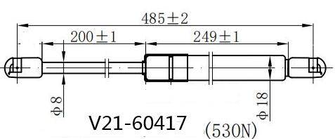 Амортизатор багажника JETT  V21-60417