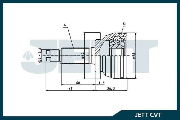 ШРУС внешний  JETT V41-3217