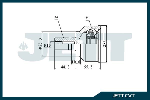 ШРУС внешний  JETT V41-4048