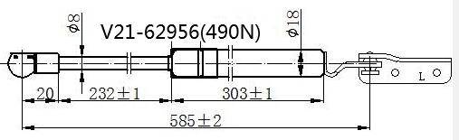 Амортизатор багажника JETT  V21-62956